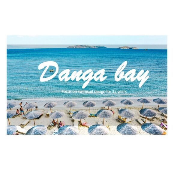 NWT DANGA BAY One Piece Women’s Swimsuit Size L 12-14 Color Block Slimming Teens - Picture 10 of 12